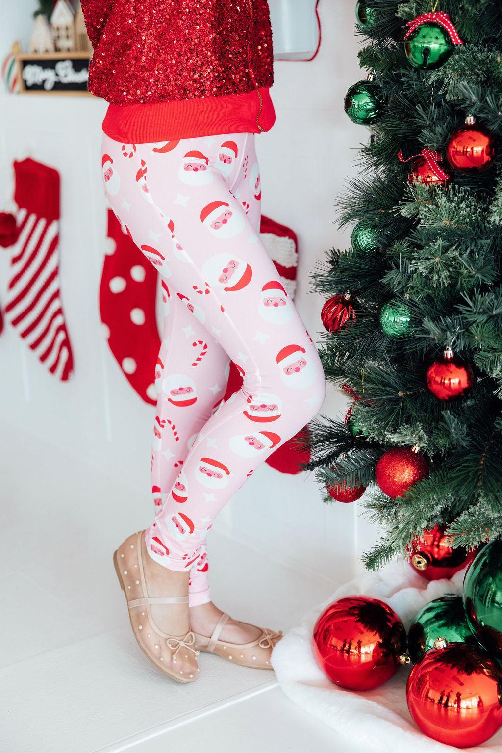 Organic Mila & Rose Jingle Bells baby leggings.