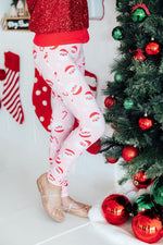 Organic Mila & Rose Jingle Bells baby leggings.