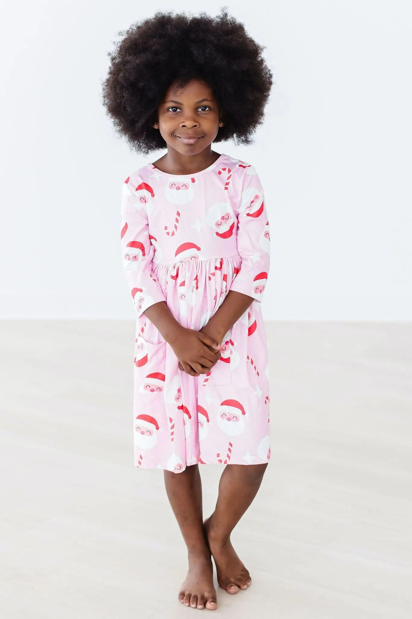 Jingle Bells Three Quarter Sleeve Pocket Twirl Dress Mila & Rose ® Everetts Place: Online Boutique
