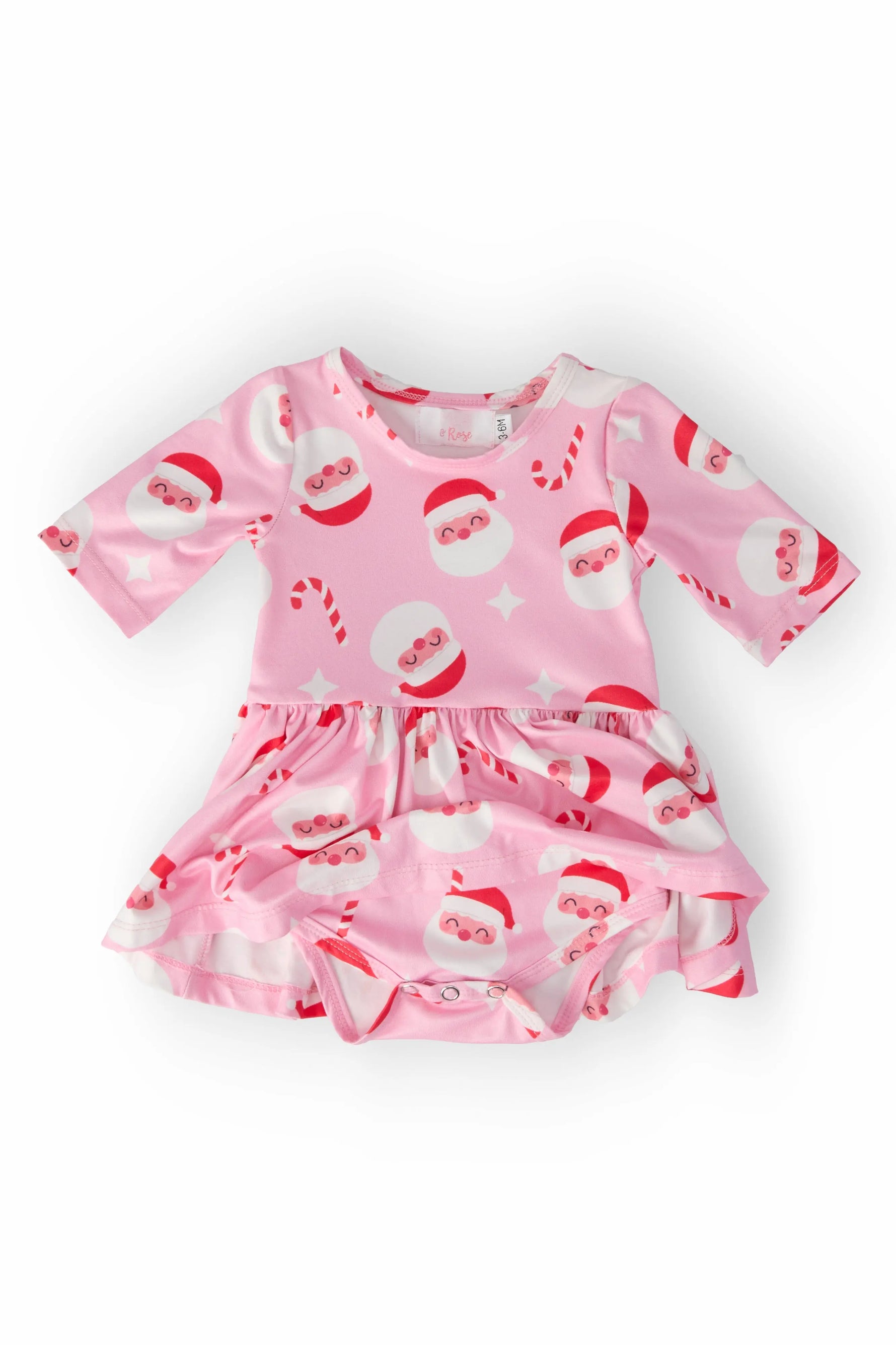 Jingle Bells Three Quarter Sleeve Twirl Baby Bodysuit Mila & Rose ® Everetts Place: Online Boutique