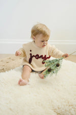 Little Joy Co. Joy Hand Embroidered Christmas Sweater - Everetts Place Boutique - 