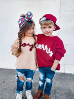 Little Joy Co. Joy Hand Embroidered Christmas Sweater - Everetts Place Boutique - 