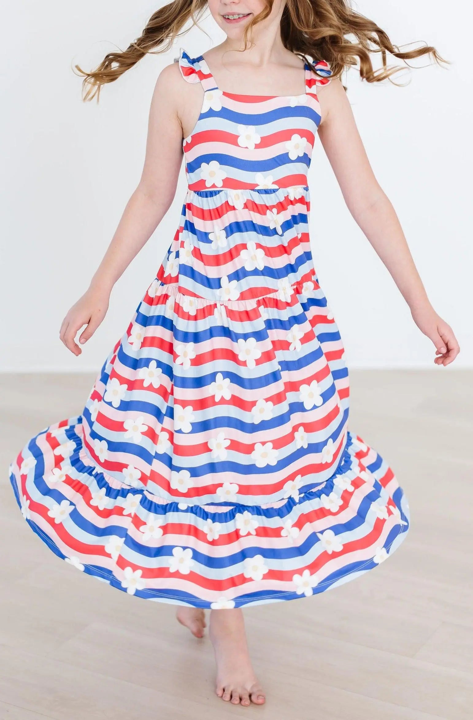 July Vibes Ruffle Maxi Dress Lightweight Summer Resort Wear Mila & Rose ® Everetts Place: Online Boutique