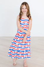 July Vibes Ruffle Maxi Dress Lightweight Summer Resort Wear Mila & Rose ® Everetts Place: Online Boutique