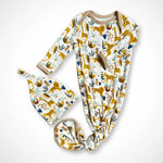 Kolorful Jungle Friends Newborn Bamboo Gown Soft Comfortable Gender Neutral Take Home Outfit - Apparel & Accessories > Clothing > Baby & Toddler Clothing > Baby & Toddler Sleepwear Newborn Gown