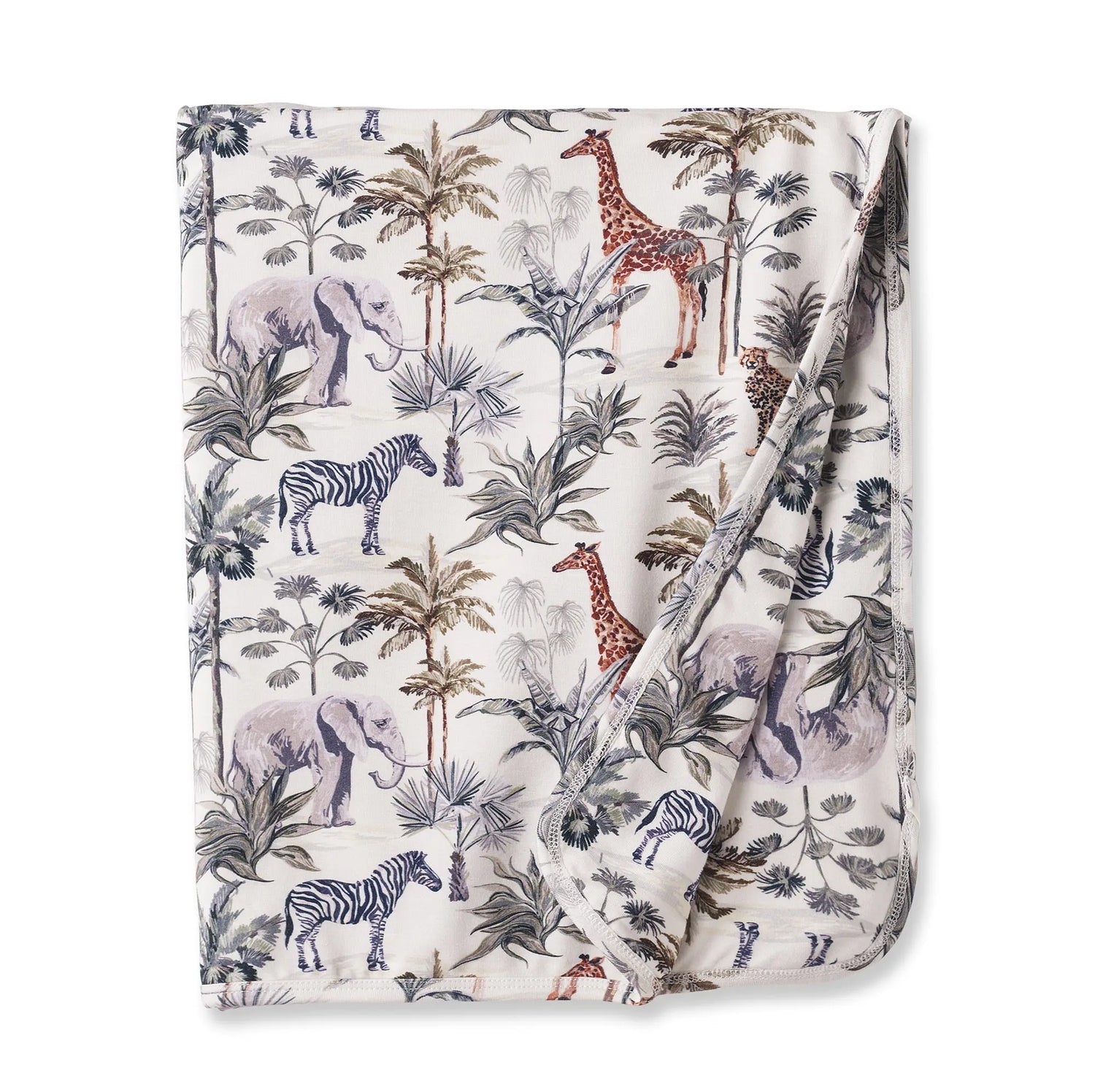 Jungle Safari Bamboo-Soft Stroller Blanket for Baby Boy Tesa Babe 