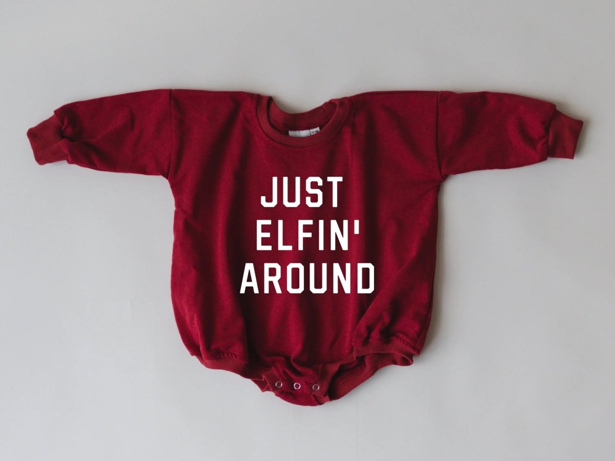 Little Joy Co. Just Elfin' Around Sweatshirt Romper - Everetts Place Boutique - 