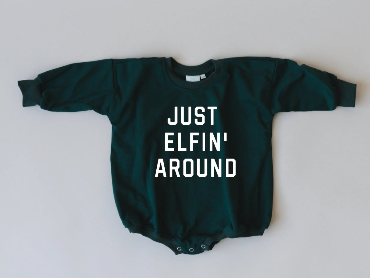 Little Joy Co. Just Elfin' Around Sweatshirt Romper - Everetts Place Boutique - 