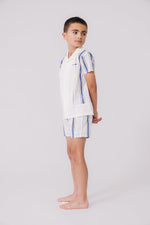 KIPP Collection Short Sleeve Button Up Shirt With Bold Striped Print For Women by KIPP™ Collection at Everetts Place