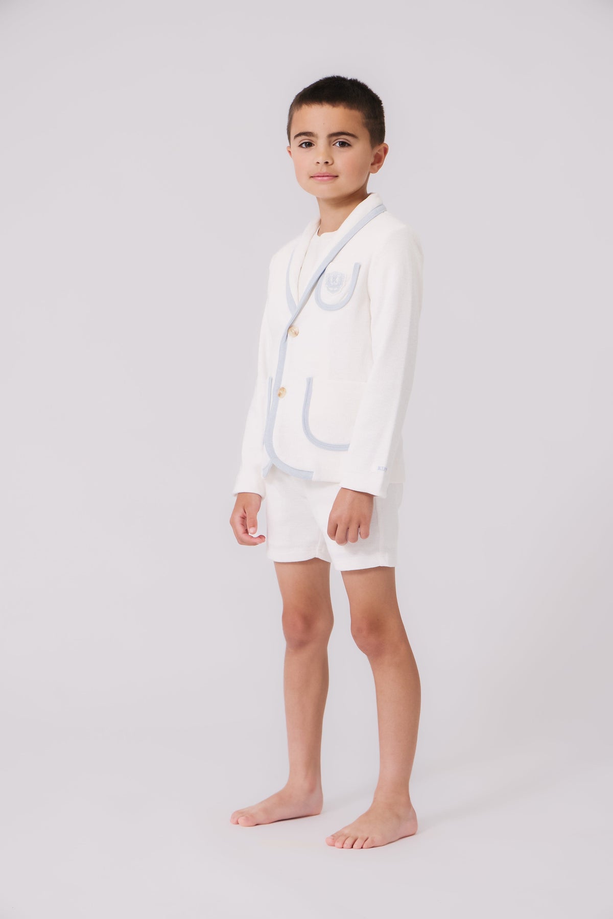 KIPP Collection Structured Cotton Knit Blazer With Color Trim For Men by KIPP™ Collection at Everetts Place