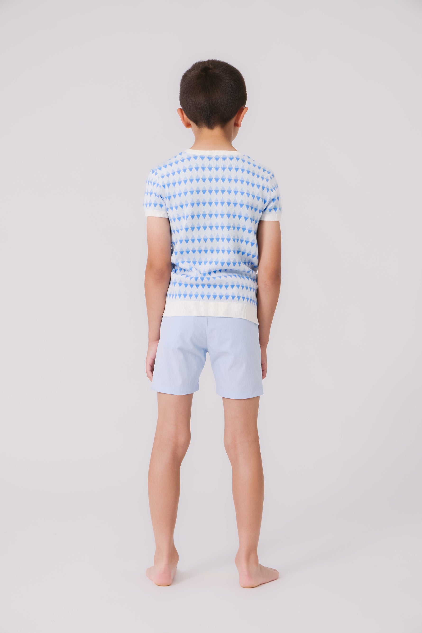 KIPP Collection Geometric Print Knit Short Sleeve Sweater For Casual Wear by KIPP™ Collection at Everetts Place