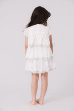 KIPP Pink Tiered Dress with Floral Embroidery and Scalloped Edges for Girls by KIPP™ Collection at Everetts Place