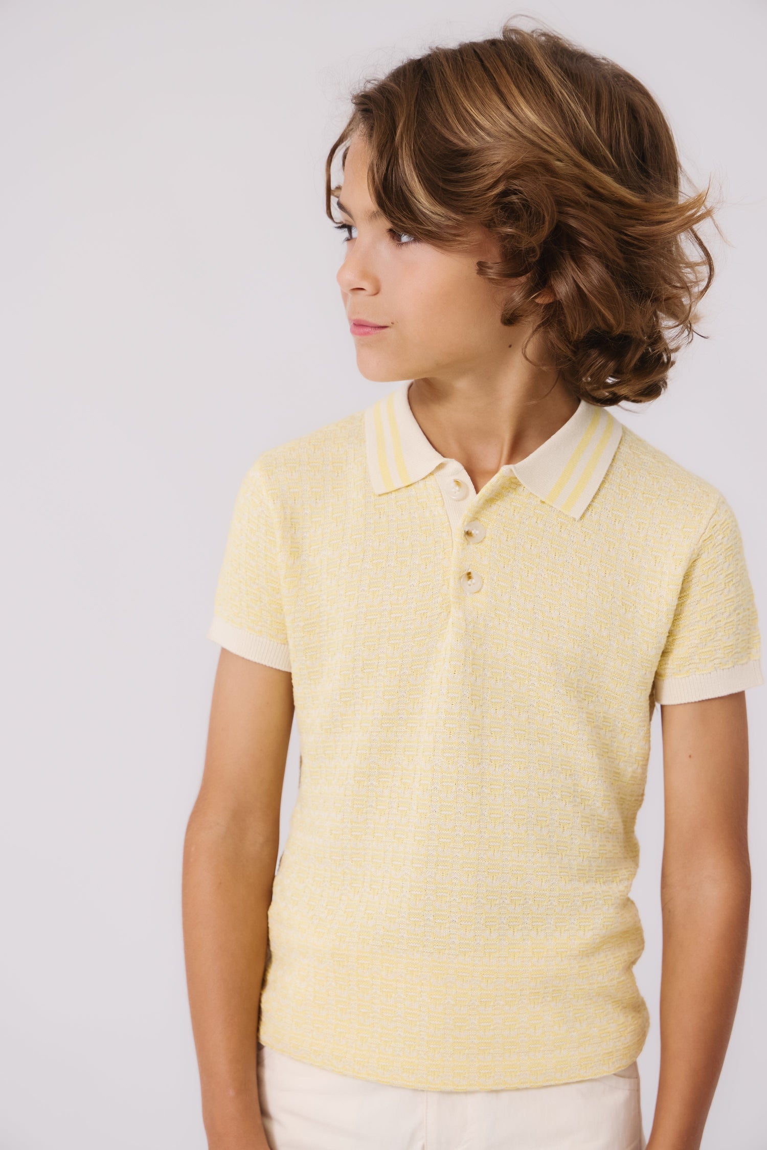 KIPP Collection Knit Polo Sweater With Contrast Collar For Everyday Wear