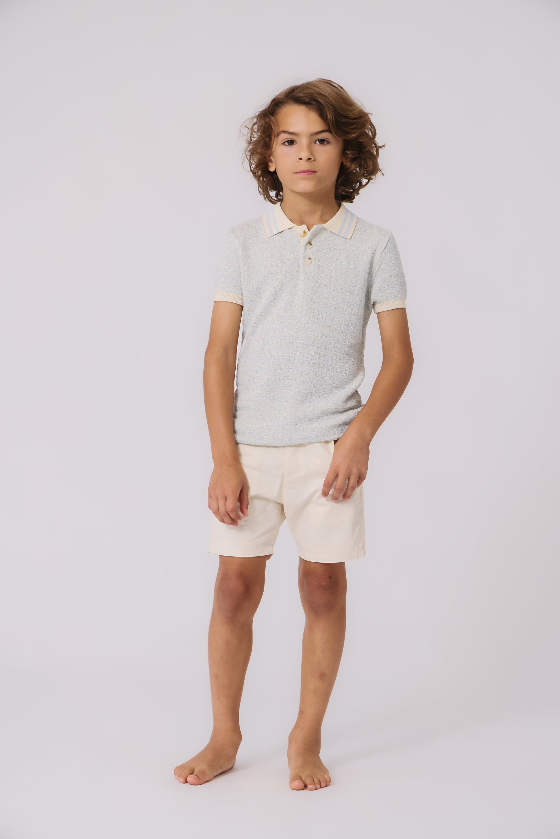 KIPP Collection Lightweight Knit Polo Sweater with Collar Trim for Everyday Wear by KIPP™ Collection at Everetts Place
