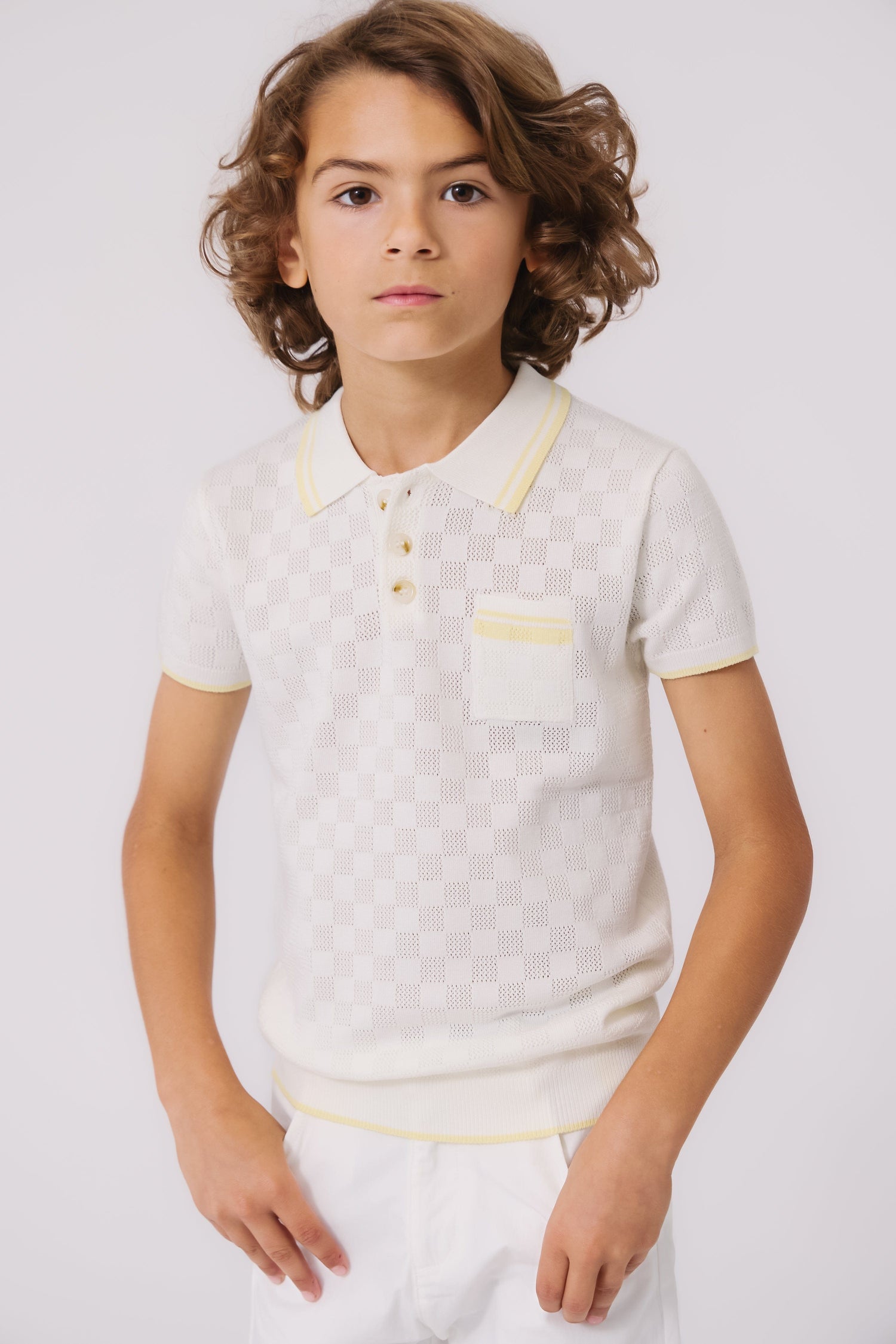 KIPP Collection Knit Sweater With Checkered Print For Smart Casual Office Wear by KIPP™ Collection at Everetts Place
