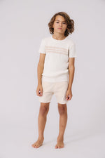 KIPP Collection Cable Knit Sweater With Stripe And Logo Detail For Everyday Wear by KIPP™ Collection at Everetts Place