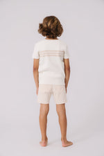 KIPP Collection Cable Knit Sweater With Stripe And Logo Detail For Everyday Wear by KIPP™ Collection at Everetts Place