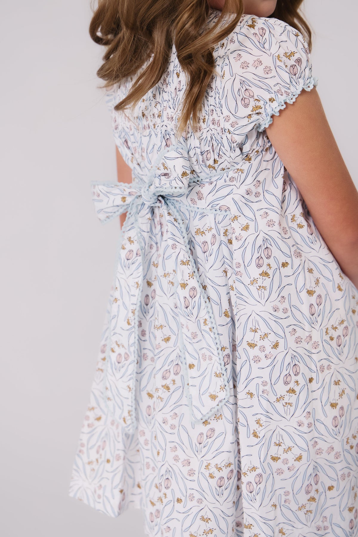 KIPP Collection Dress With Floral Print Back Bow and Ruffle Trim For Girls by KIPP™ Collection at Everetts Place