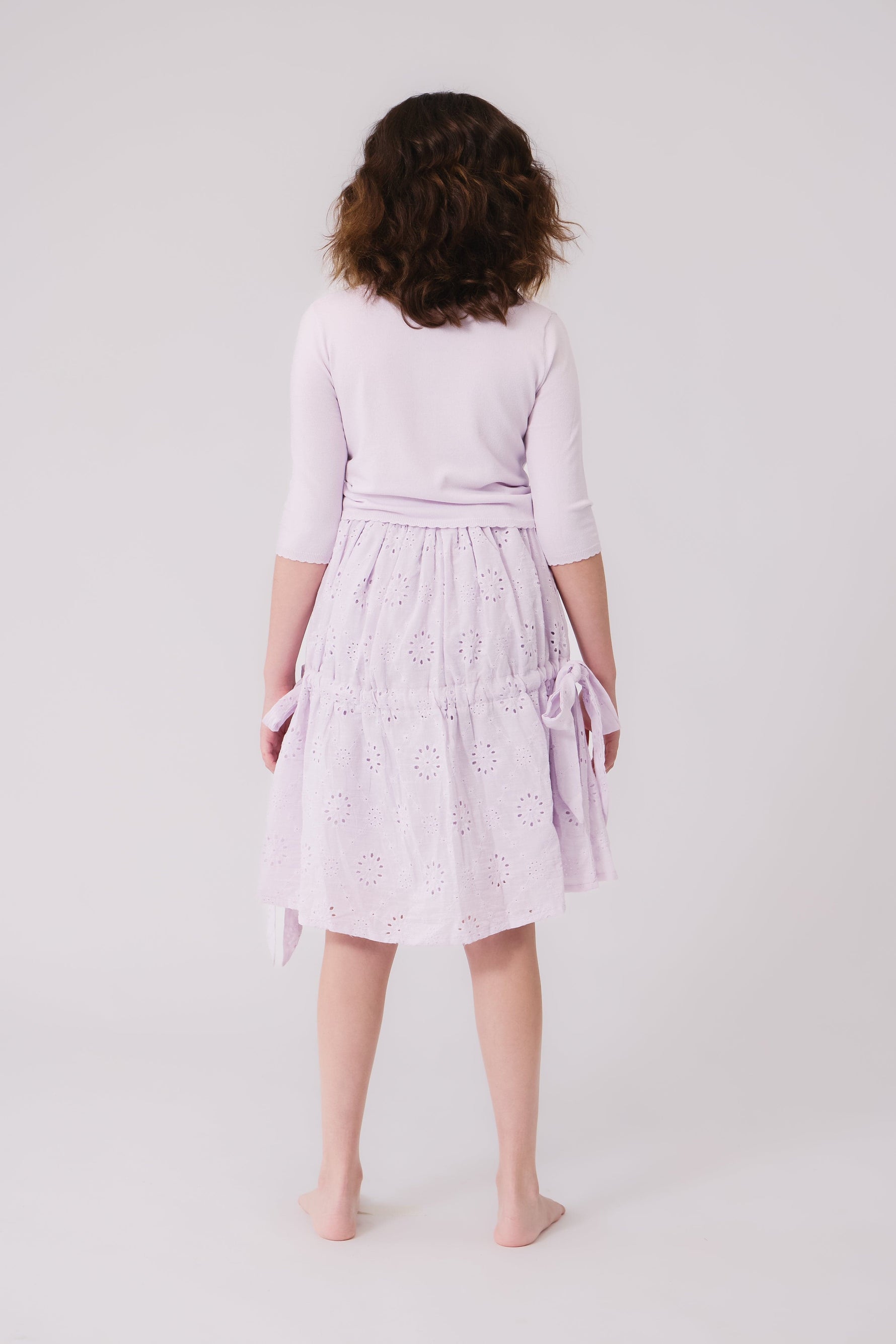 KIPP Collection Eyelet Skirt with Elastic Waistband and Tie Details for Women by KIPP™ Collection at Everetts Place