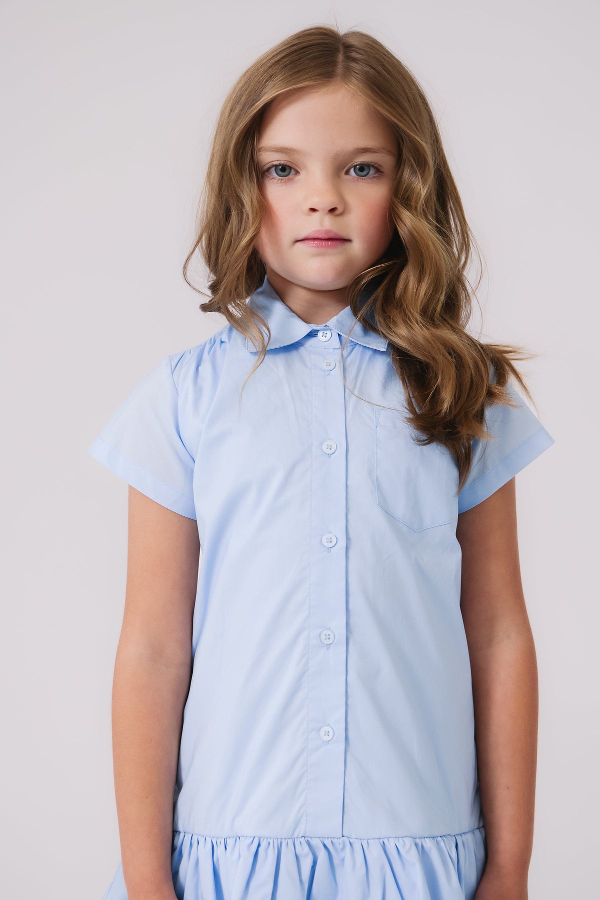 KIPP Collection Collared Dress With Pocket Detail And Ruffled Layer For Girls by KIPP™ Collection at Everetts Place