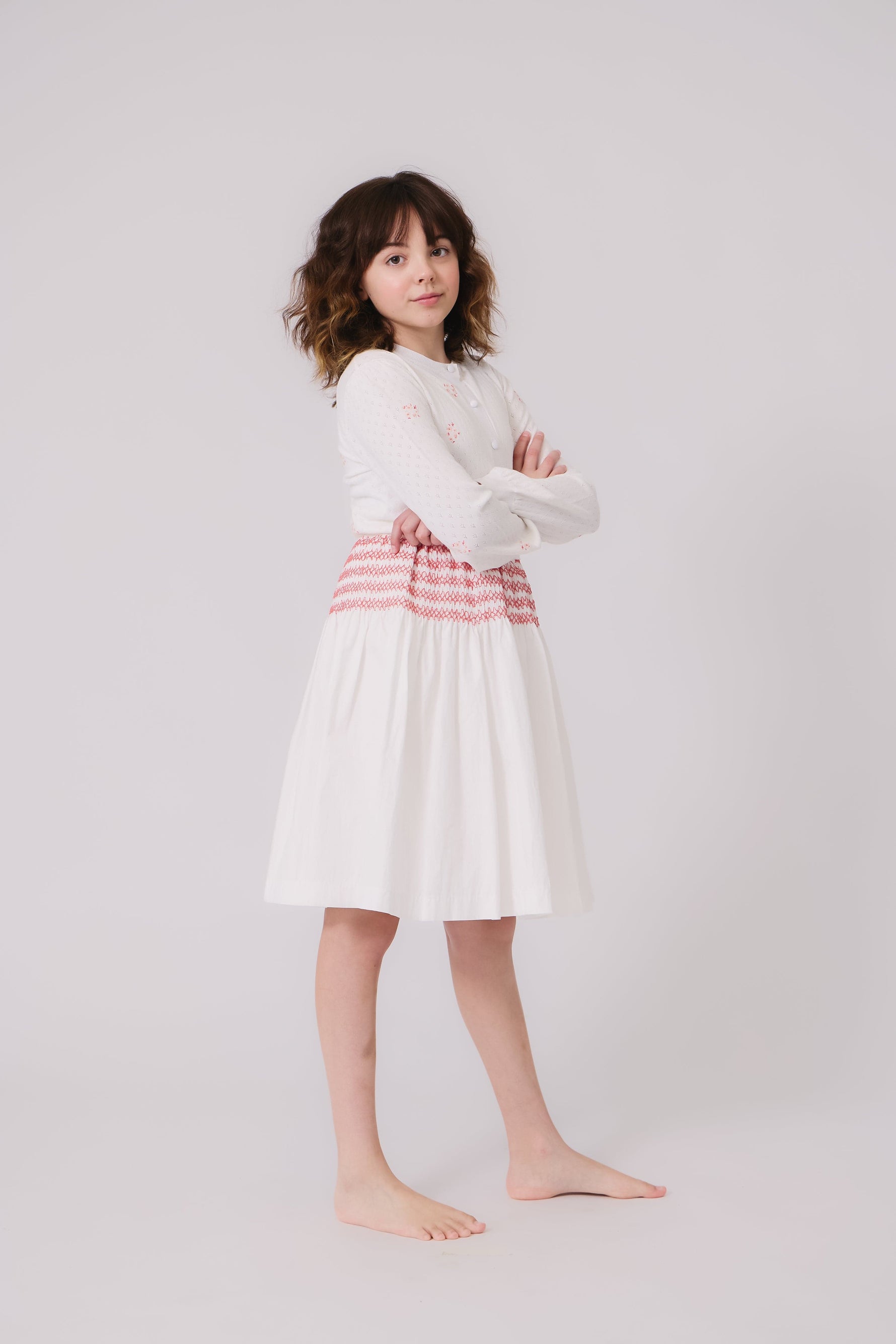 KIPP Collection A-Line Skirt with Elastic Waistband and Smocked Detail for Women by KIPP™ Collection at Everetts Place