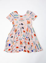 My First Windy City™ Pink Twirl Dress | Chicago Bamboo Dress for Girls 18M–2T by Rayn’s Tiny Stitches
