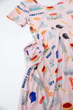 My First Windy City™ Pink Twirl Dress | Chicago Bamboo Dress for Girls 18M–2T by Rayn’s Tiny Stitches