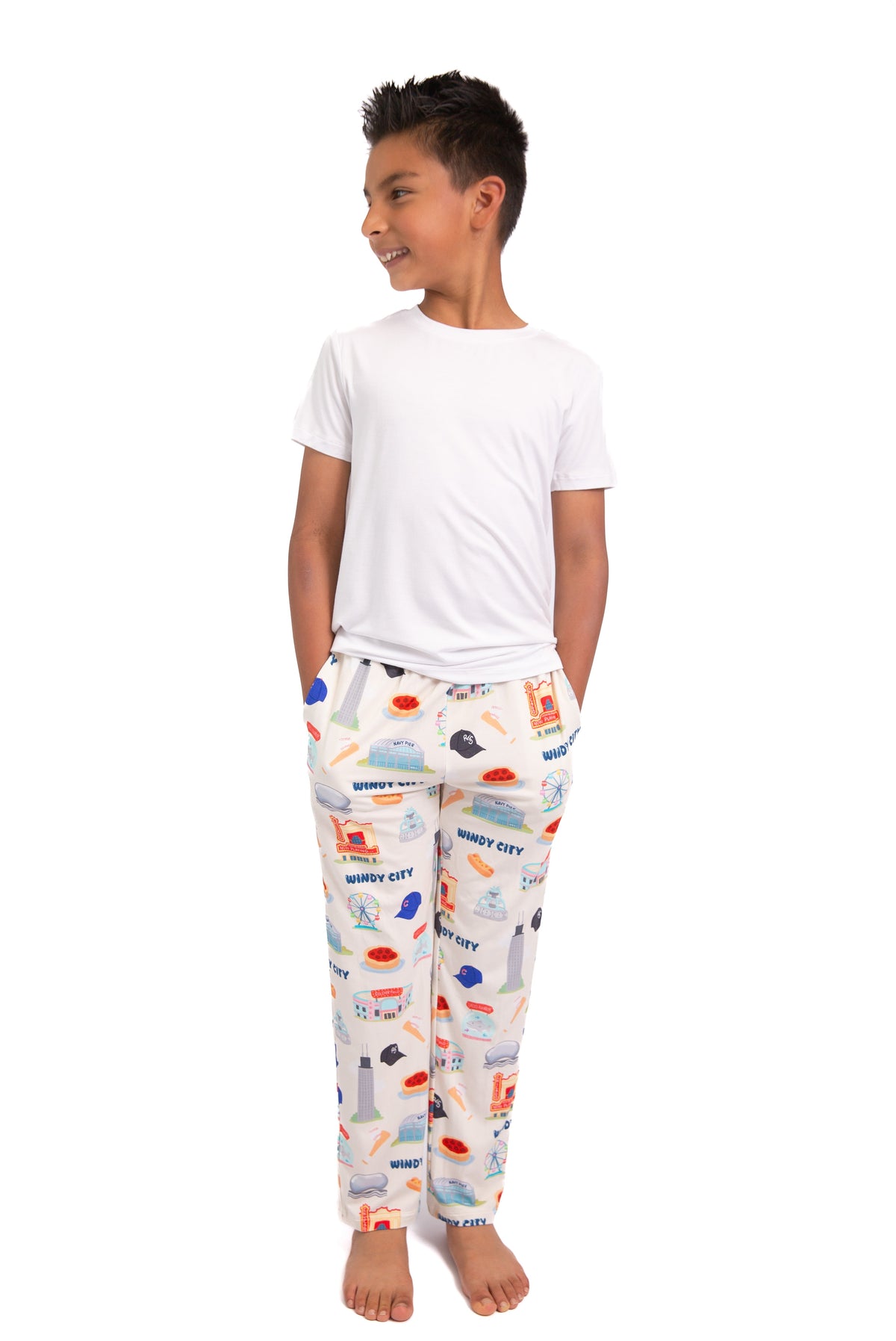 Windy City Chicago Bamboo Pajamas Unisex| Soft Chicago Kids Pajama Set by Rayn’s Tiny Stitches