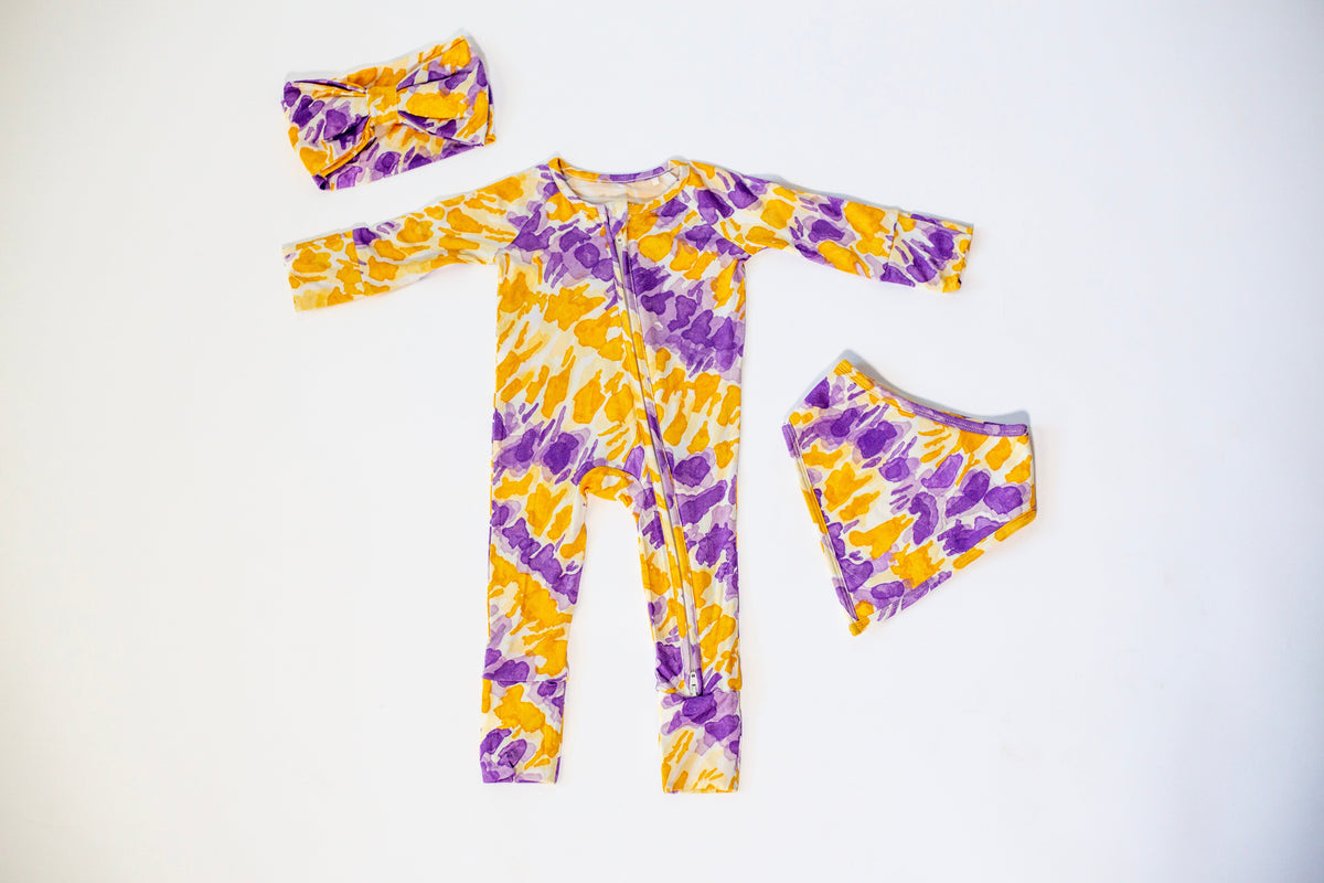 Tie Dye Baby Onesie | Soft Colorful Infant Bodysuit by Rayn’s Tiny Stitches