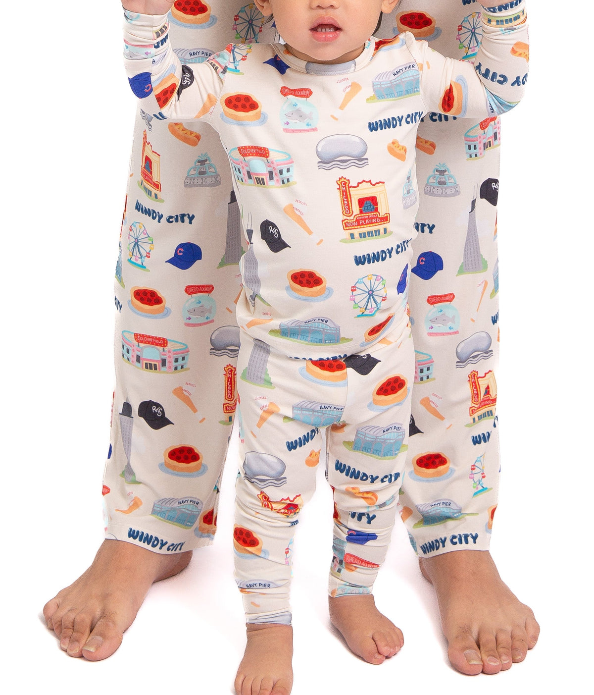 My First Windy City Toddler Bamboo Pajamas | Chicago Toddler Pajama Set by Rayn’s Tiny Stitches