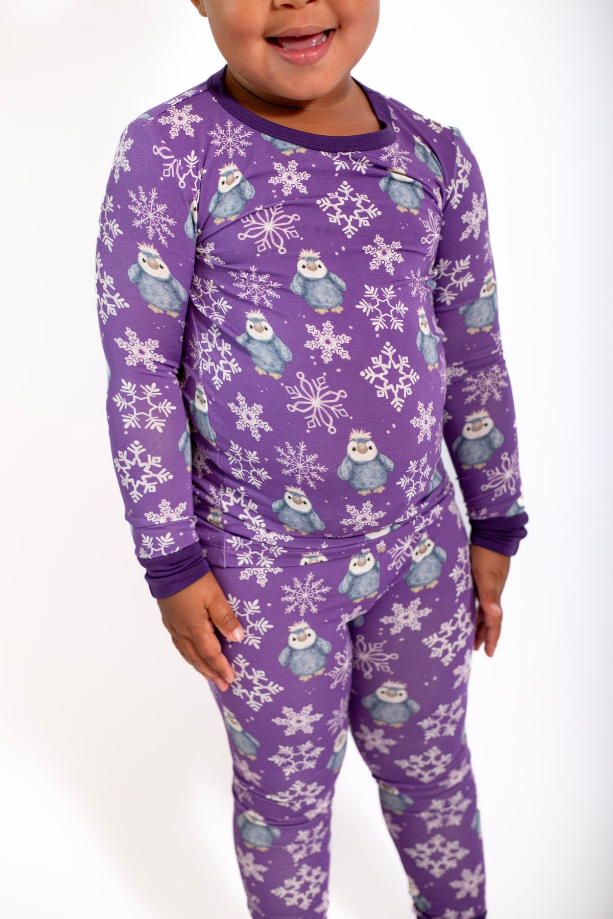 My First Snow Fall- Penguin 2 Piece Pajamas by Rayn’s Tiny Stitches
