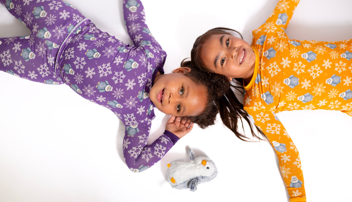 My First Snow Fall- Penguin 2 Piece Pajamas by Rayn’s Tiny Stitches