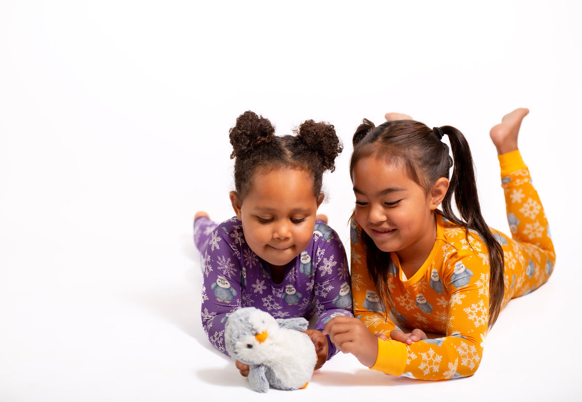 My First Snow Fall- Penguin 2 Piece Pajamas by Rayn’s Tiny Stitches