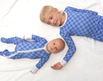Blue Checkered Bamboo 2-Piece Pajamas | Soft, Breathable Kids PJ Set by Rayn’s Tiny Stitches