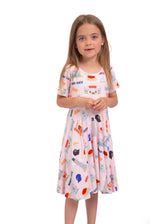 My First Windy City™ Pink Twirl Dress | Chicago Bamboo Dress for Girls 18M–2T by Rayn’s Tiny Stitches
