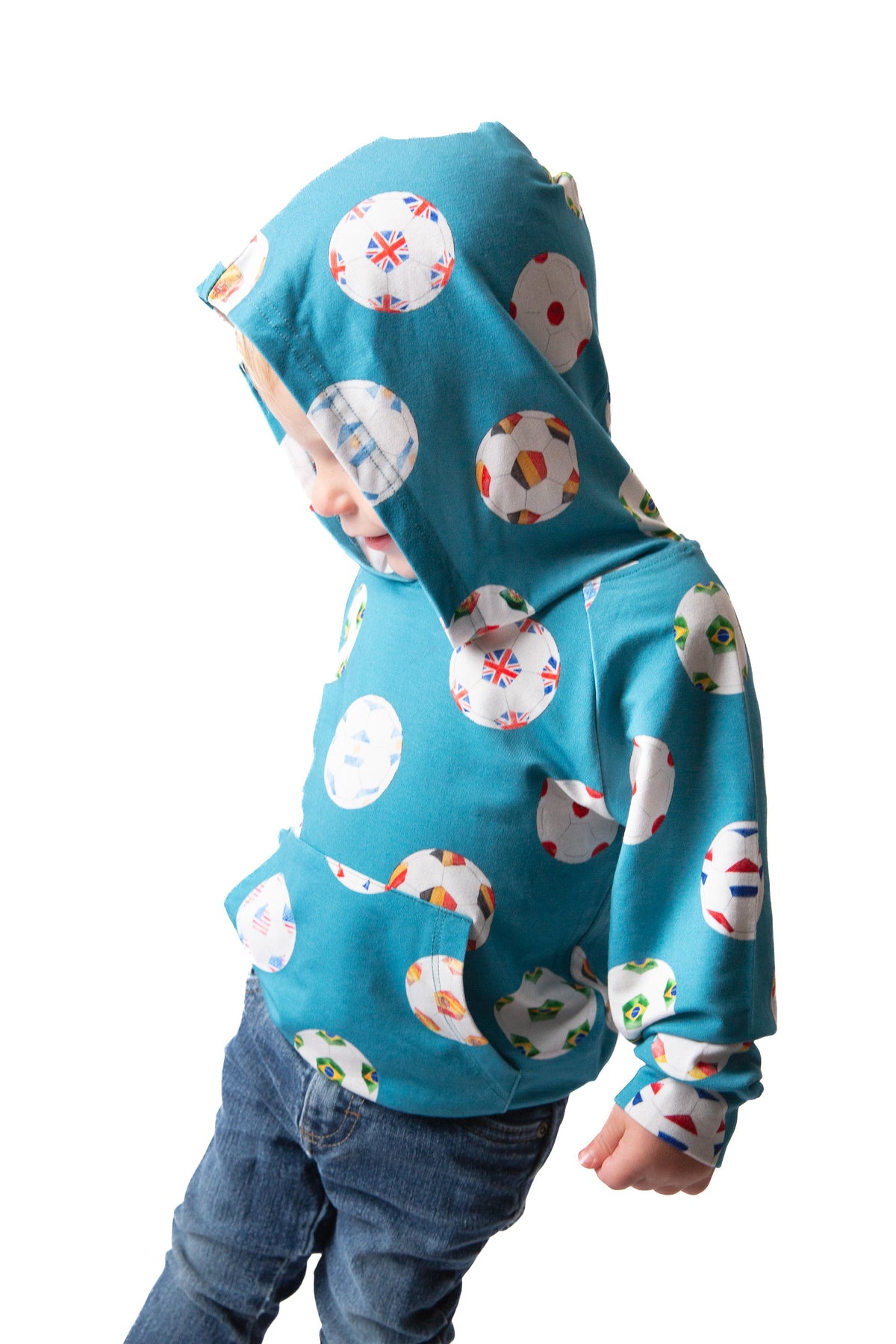 My First Soccer Outfit Bamboo Soccer Hoodie | Unisex Kids Hoodie Ages 18M–6Y by Rayn’s Tiny Stitches