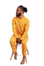 My First Snow Fall: Mens 2 Piece Bamboo Penguin Jogger Pajamas by Rayn’s Tiny Stitches