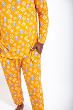 My First Snow Fall: Mens 2 Piece Bamboo Penguin Jogger Pajamas by Rayn’s Tiny Stitches