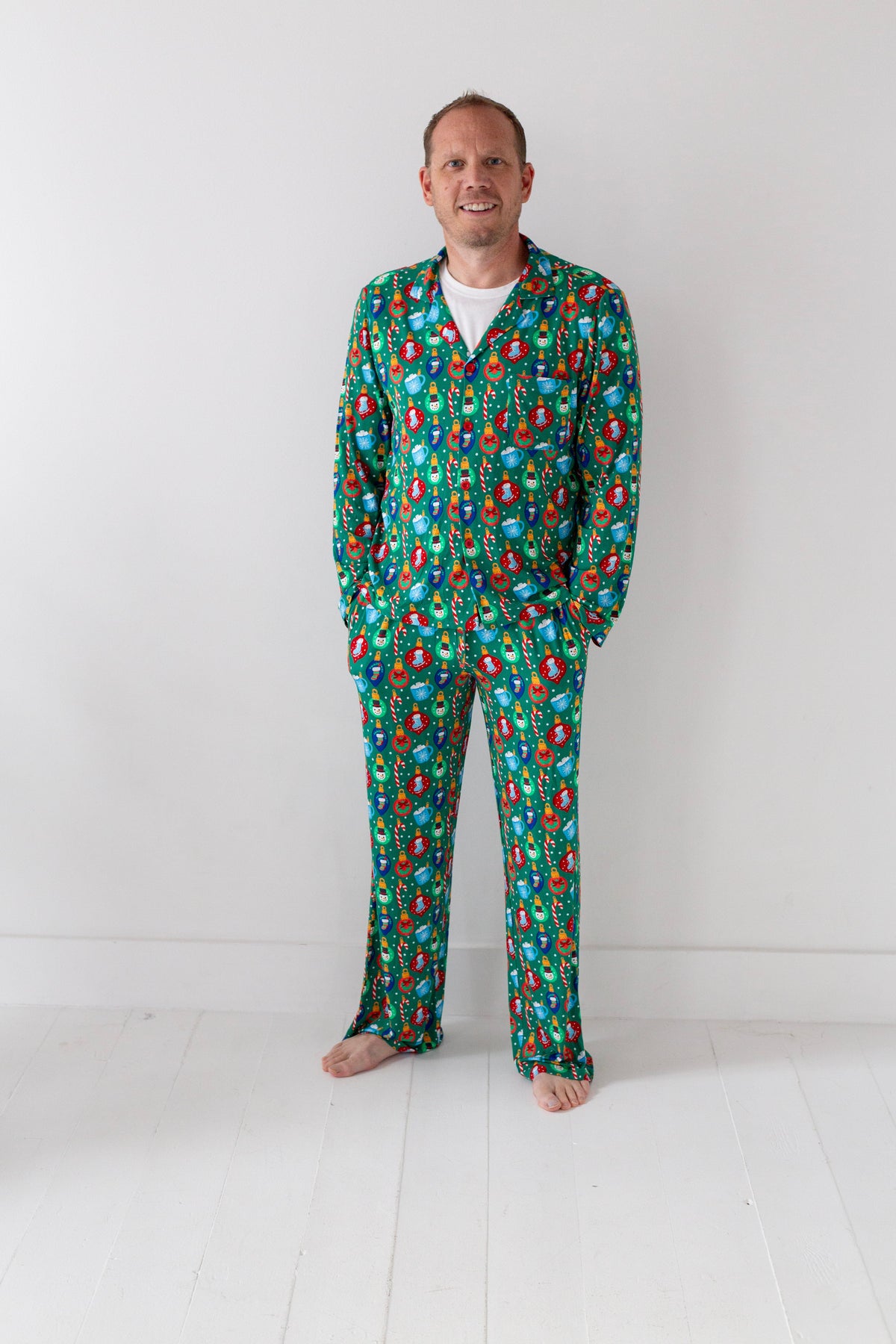 My First Christmas Bamboo Pajamas- Men 2 Piece by Rayn’s Tiny Stitches