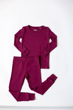 Maroon Bamboo 2-Piece Pajamas | Soft & Breathable Sleepwear by Rayn’s Tiny Stitches