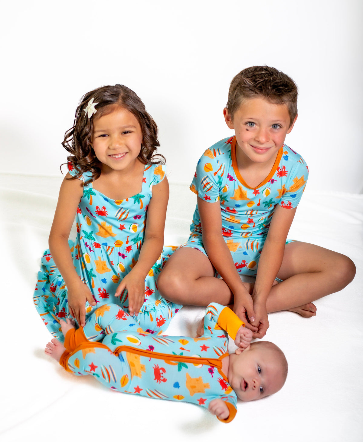 Beach Short Pajamas for Kids | Lightweight Summer Sleepwear by Rayn’s Tiny Stitches