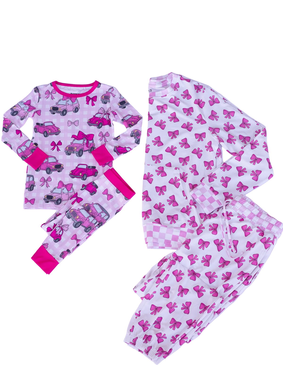 My First Pink Car Bamboo Two Piece Pajamas | Girls PJs by Rayn’s Tiny Stitches