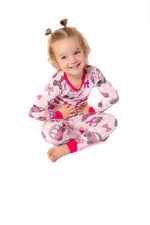 My First Pink Car Bamboo Two Piece Pajamas | Girls PJs by Rayn’s Tiny Stitches