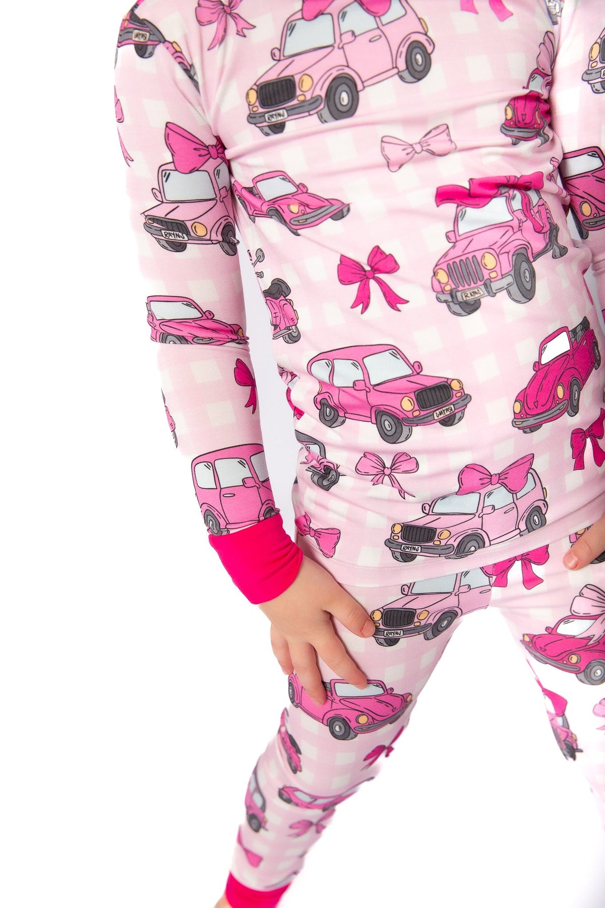 My First Pink Car Bamboo Two Piece Pajamas | Girls PJs by Rayn’s Tiny Stitches