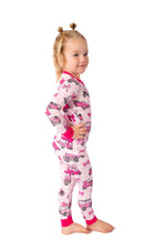My First Pink Car Bamboo Two Piece Pajamas | Girls PJs by Rayn’s Tiny Stitches