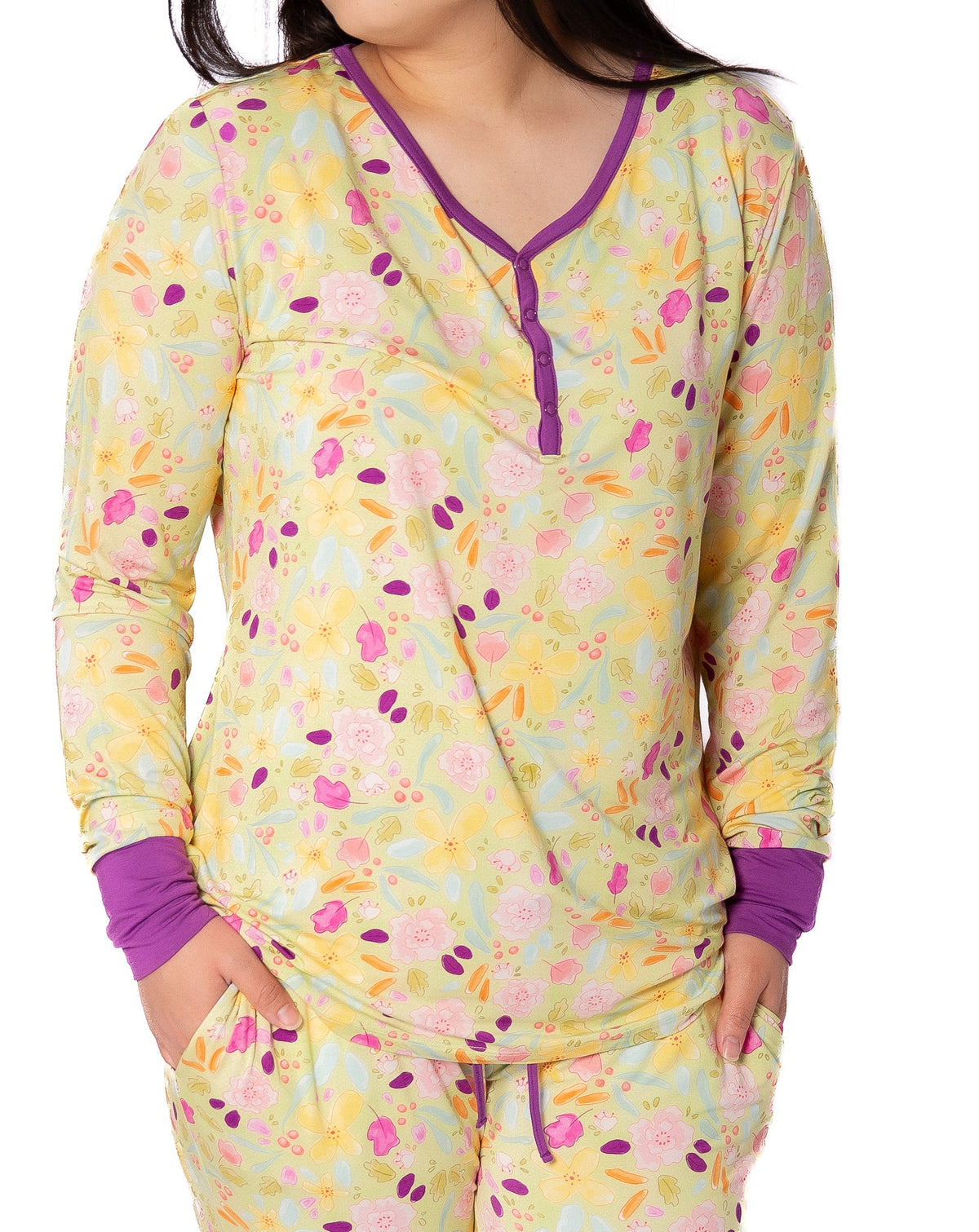 My First Bloom Women’s Bamboo Pajamas | Jogger Set by Rayn’s Tiny Stitches