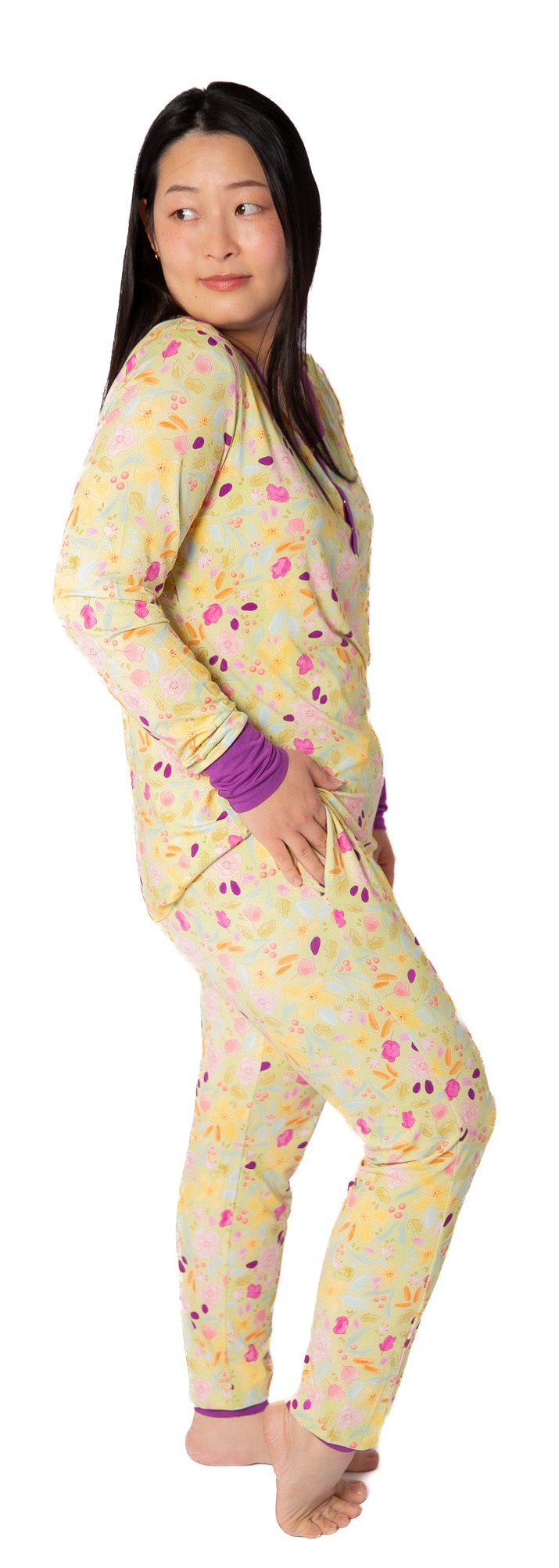 My First Bloom Women’s Bamboo Pajamas | Jogger Set by Rayn’s Tiny Stitches