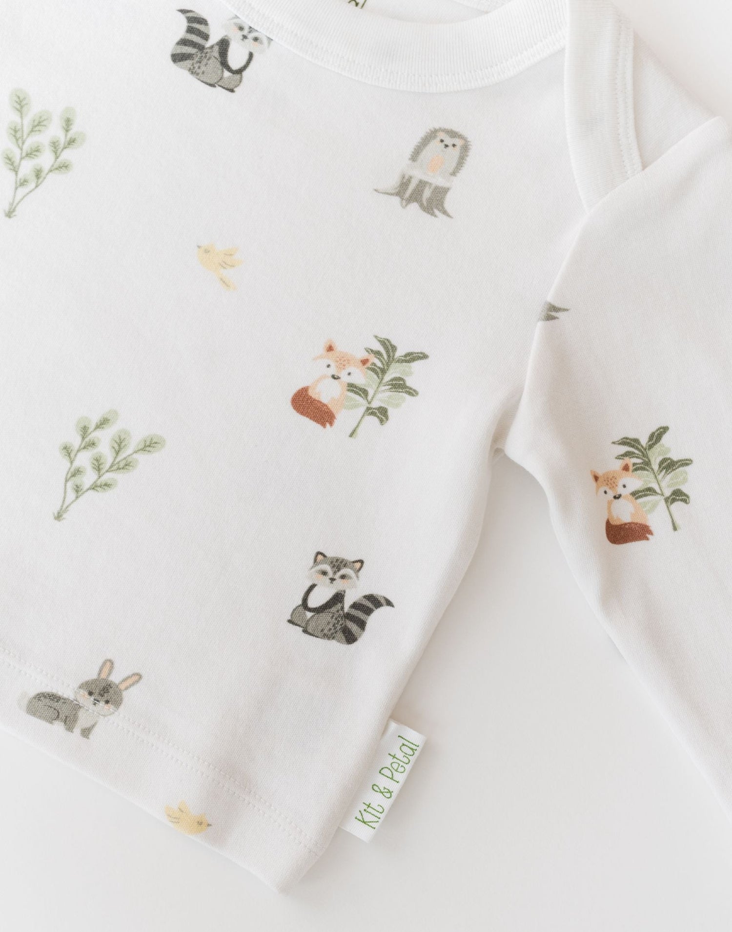 Organic Cotton Long Sleeve Shirt, Forest Friends