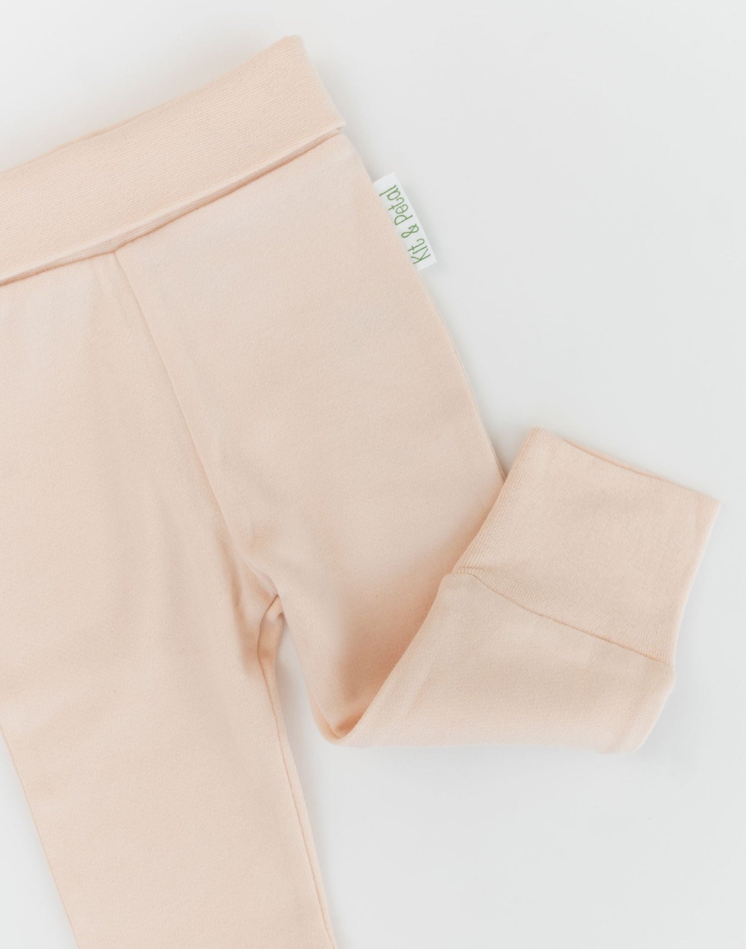 Fold-Over Pants in Rosy Peach