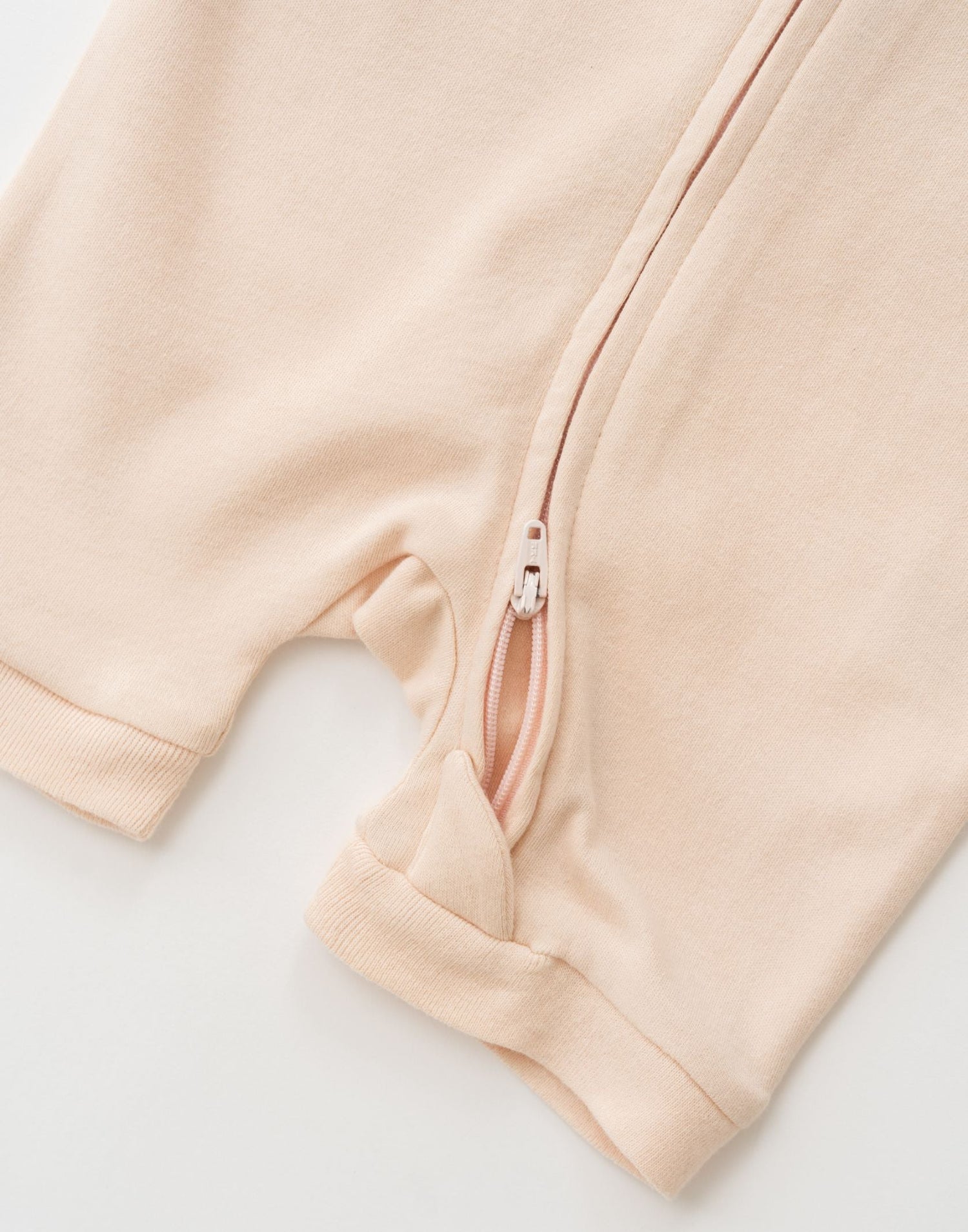 Short Sleeve Romper in Rosy Peach by Kit & Petal (view 2 of 4)